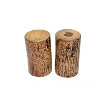 Wooden Salt & Pepper Cellars (with bark) – Set of 2 PCS
