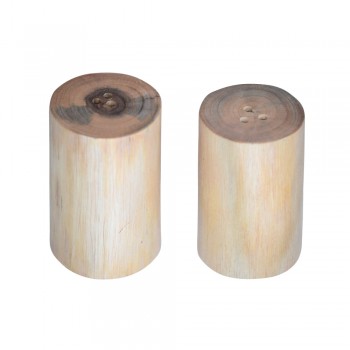 Wooden Salt & Pepper Cellars (without bark) – Set of 2 PCS