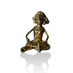 Brass Metal Craft (Dokra) Sitting Working Lady