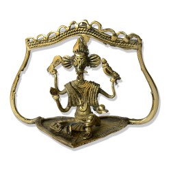 Brass Metal Craft (Dokra) Paan Pata (Betel Leaf) Ganesh