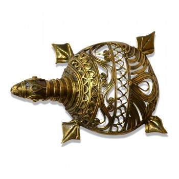 Brass Metal Craft (Dokra) Tortoise in Net Form