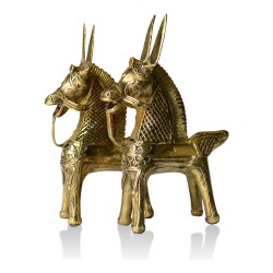 Dhokra Metal Craft – Horse King (Set of 2)
