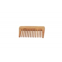Natural Neem Wood Wide Teeth Comb - Small Size