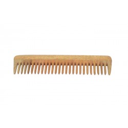 Natural Neem Wood Wide Teeth Comb with Handle - Large Size