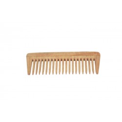 Natural Neem Wood Wide Teeth Comb - Medium Size