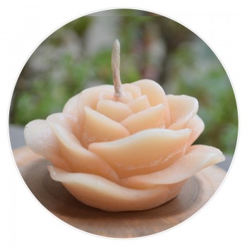 100% Pure Beeswax Floating Rose Shaped Candle – Large Shaped