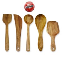 Premium & Natural Wood-made Cooking Tools (for regular use) - 5 PCs