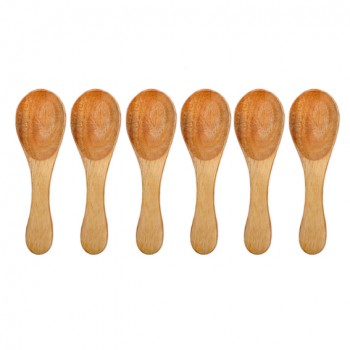 Natural Wooden Spoons - Set of 6