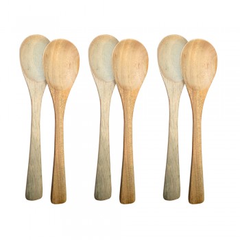 Wooden Baby Feeding Spoons - Set of 6