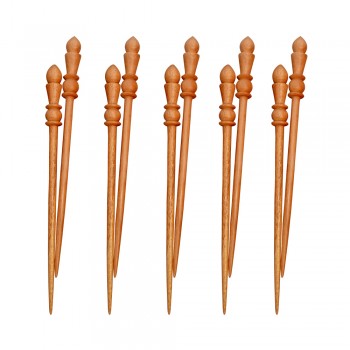 Wooden Hair Pin For Women - Set of 10