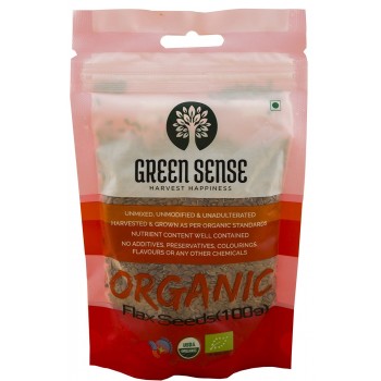 Green Sense Organic Flax Seeds - 100 GMS