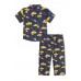 GreenApple Organic Cotton Boy's  Nightsuit with Yellow Clouds and Aeroplanes