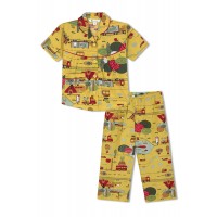 GreenApple Organic Cotton Girl's Nightsuit with A Travel Story