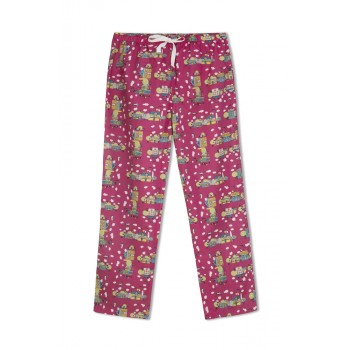 GreenApple Organic Cotton Mom Pyjama Pink Color with Doll Houses