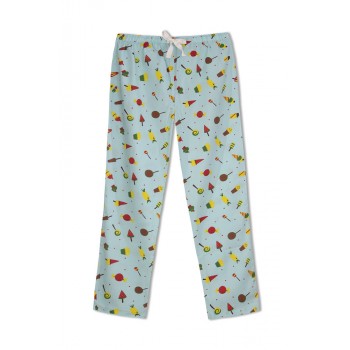 GreenApple Organic Cotton Mom Pyjama Blue Color with Candies and Icecream Cone