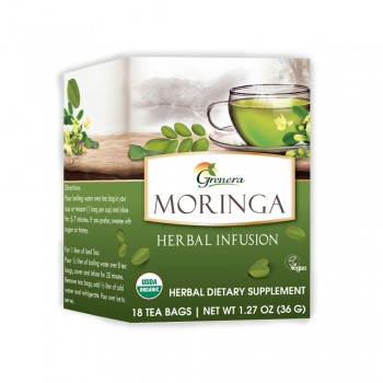 Grenera Moringa Organic Herbal Infusion Tea - 18 Tea Bags