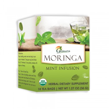 Grenera Organic Moringa Mint Infusion Tea - 18 Tea Bags