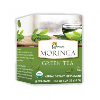 Grenera Organic Moringa Green Tea - 18 Tea Bags