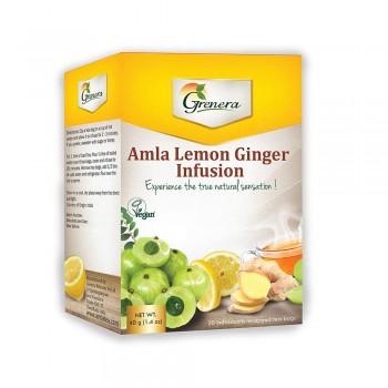 Grenera Organic Amla Lemon Ginger Infusion Tea - 20 Tea Bags