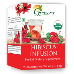 Grenera Organic Hibiscus Infusion Tea - 20 Tea Bags