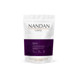 Nandan Coffee Organic Roasters Espresso Medium - Dark Roast Arabica Robusta Blend 250gms (Whole Beans)