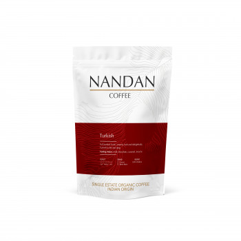 Nandan Coffee Organic Roasters Turkish Medium Roast Traditional Turkish Coffe 100% Arabica 250gms
