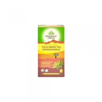 Organic India Tulsi Green Ashwagandha Tea - 25 Tea Bags