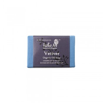 Rustic Art Organic Vetiver Soap - 100 GMS