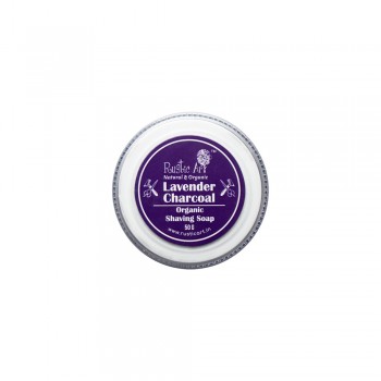 Rustic Art Lavender Charcoal Shaving Soap - 50 GMS