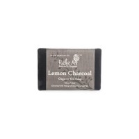 Rustic Art Organic Lemon Charcoal Soap - 100 GMS